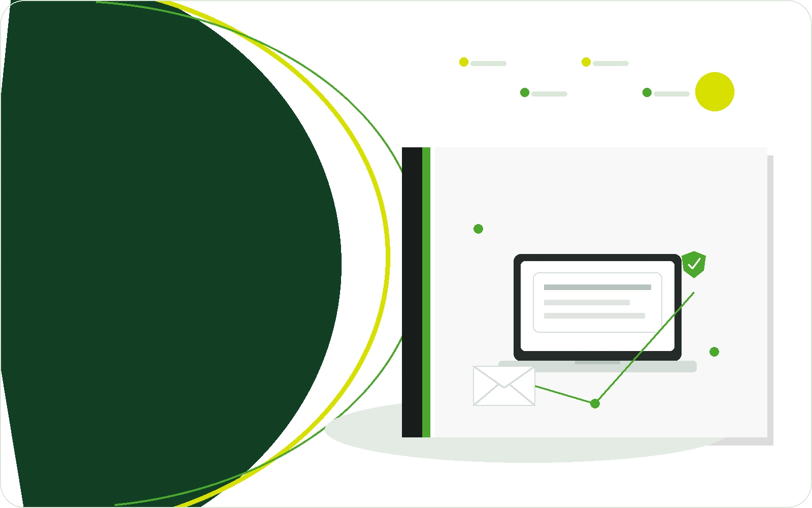 Illustration of a secure technology review dashboard for a professional services firm